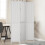 Berkfield Room Divider 3 Panels White Solid Wood Paulownia 1