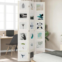 Berkfield Room Divider 3 Panels White Solid Wood Paulownia