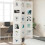 Berkfield Room Divider 3 Panels White Solid Wood Paulownia 1