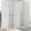Berkfield Room Divider 5 Panels White Solid Wood Paulownia 1