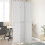 Berkfield Room Divider 3 Panels White Solid Wood Paulownia 1