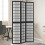 Berkfield Room Divider 3 Panels Black Solid Wood Paulownia 1