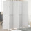 Berkfield Room Divider 5 Panels White Solid Wood Paulownia 1