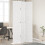 Berkfield Room Divider 3 Panels White Solid Wood Paulownia 1