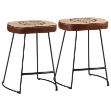 Berkfield Bar Stools 2 pcs Dark Brown 40x29.5x53 cm