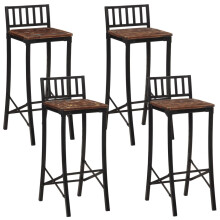 Berkfield Bar Chairs 4 pcs Solid Wood Reclaimed
