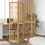 Berkfield Room Divider 4 Panels Brown Solid Wood Paulownia 1