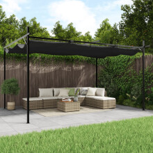 Berkfield Pergola with Retractable Roof Anthracite 395x292x230 cm