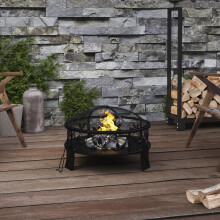 Berkfield Fire Pit with Poker 50 cm XXL Steel