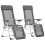 Berkfield Folding Camping Chairs with Footrests 2 pcs Grey Textilene 1