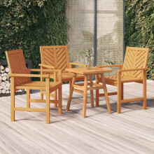 Berkfield Garden Dining Chairs 3 pcs Solid Wood Acacia
