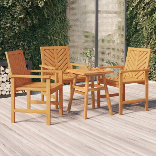 Berkfield Garden Dining Chairs 3 pcs Solid Wood Acacia