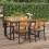 Berkfield Stackable Garden Chairs 4 pcs Solid Wood Acacia and Metal 1
