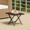 Berkfield Folding Table Brown 45x35x32 cm Poly Rattan 1