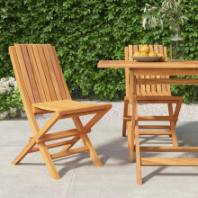 Berkfield Folding Garden Chairs 2 pcs 47x47x89 cm Solid Wood Teak