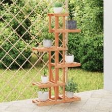 Berkfield Flower Stand 75x25x140.5 cm Solid Wood Fir