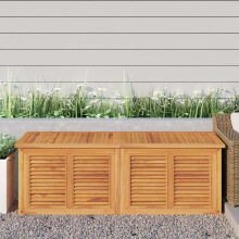 Berkfield Garden Storage Box with Bag 150x50x55 cm Solid Wood Teak