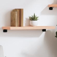 Berkfield Wall Shelf 60x20x4 cm Untreated Solid Wood Oak