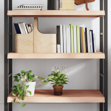 Berkfield Wall Shelf 80x50x(2-6) cm Untreated Solid Wood Oak