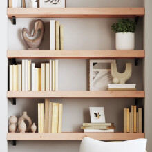 Berkfield Wall Shelf 80x30x(2-6) cm Untreated Solid Wood Oak