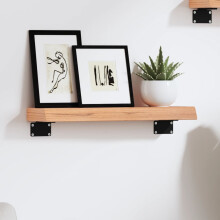 Berkfield Wall Shelf Light Brown 40x10x4 cm Treated Solid Wood Oak