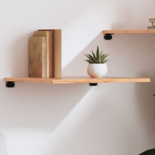 Berkfield Wall Shelf Light Brown 60x60x2 cm Treated Solid Wood Oak