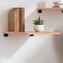 Berkfield Wall Shelf Light Brown 40x60x2 cm Treated Solid Wood Oak