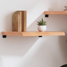 Berkfield Wall Shelf Light Brown 60x50x(2-6) cm Treated Solid Wood Oak