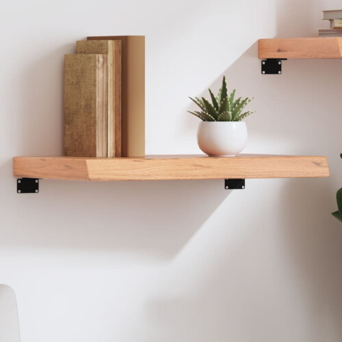 Berkfield Wall Shelf Light Brown 60x40x(2-6) cm Treated Solid Wood Oak