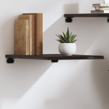 Berkfield Wall Shelf Dark Brown 40x50x2 cm Treated Solid Wood Oak