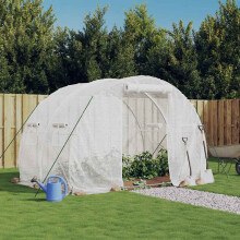 Berkfield Greenhouse with Steel Frame White 6 m 3x2x2 m