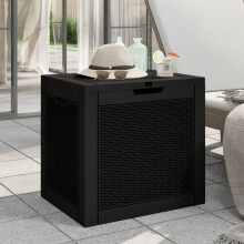 Berkfield Garden Storage Box Black 55.5x43x53 cm Polypropylene