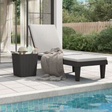 Berkfield Sun Lounger Black 155x58x83 cm Polypropylene