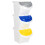 Berkfield Stackable Waste Bins with Lids 3 pcs White PP 78 L 1