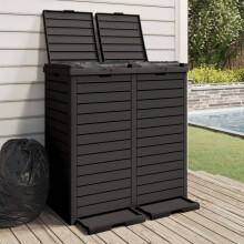 Berkfield Outdoor Garbage Bin Black 78x41x86 cm Polypropylene