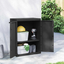 Berkfield Outdoor Storage Cabinet Black 65x37x85 cm PP