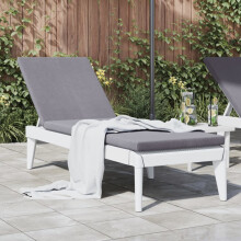 Berkfield Sun Lounger White 186x60x29 cm PP