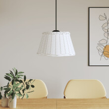 Berkfield Ceiling Lamp Shade White ò50x30 cm Wicker