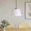 Berkfield Ceiling Lamp Shade White ò50x30 cm Wicker 1