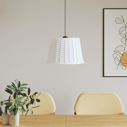Berkfield Ceiling Lamp Shade White ò40x26 cm Wicker