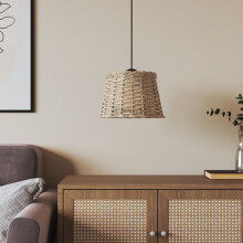 Berkfield Ceiling Lamp Shade Brown ò25x17 cm Wicker