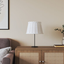 Berkfield Lamp Shade White ò25x17 cm Wicker