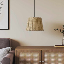 Berkfield Ceiling Lamp Shade Brown ò30x20 cm Wicker