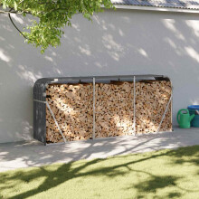 Berkfield Log Holder Anthracite 234x45x100 cm Galvanised Steel