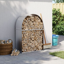 Berkfield Log Holder Silver 80x45x120 cm Galvanised Steel