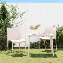 Berkfield Garden Chairs 2 pcs Cream 50x46x80 cm Polypropylene