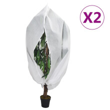 Berkfield Plant Fleece Covers with Zip 2 pcs 70 g/m 1x1.55 m