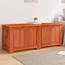 Berkfield Storage Chest with Lid Brown Solid Wood Acacia