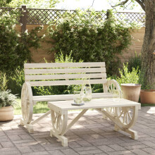 Berkfield 2 Piece Garden Lounge Set Solid Wood Fir