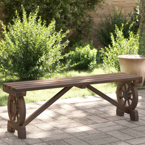 Berkfield Garden Bench 115 cm Solid Wood Fir
